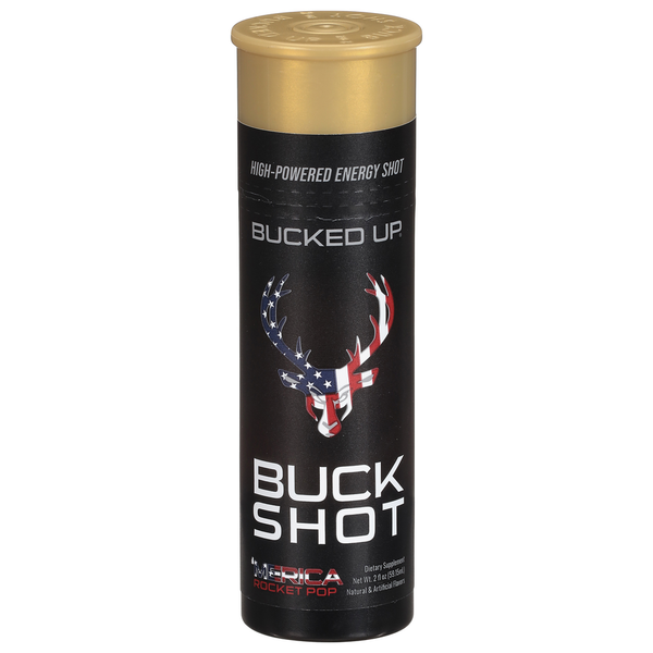 Bucked Up Energy Drink, Blue Raspberry/Lime/Cherry Flavor, Rocket Pop