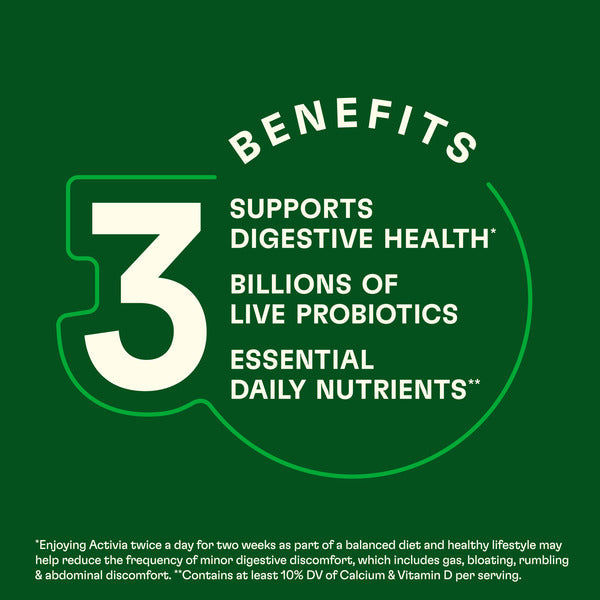 Activia Strawberry Probiotic Yogurt, Delicious Low Fat Yogurt to Help Support Gut Health, 4 oz, 4 Count