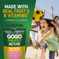 GoGo Squeez Active Energy No Sugar Added Tropical Fruit Blend Pouches, 3.9 oz (4 Pack)
