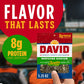 DAVID Reduced Sodium Salted and Roasted Jumbo Sunflower Seeds Keto Friendly Snack