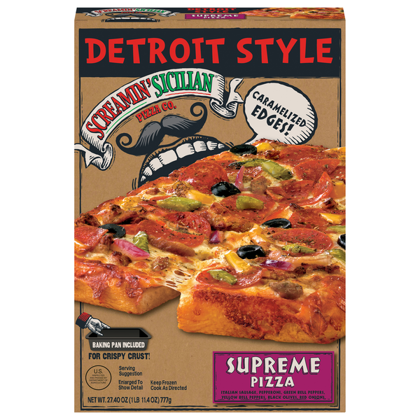 Screamin' Sicilian Pizza, Detroit Style, Supreme