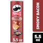 Pringles Smoky Bacon Potato Crisps Chips, Lunch Snacks, 5.5 oz