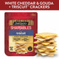 Sargento Shareables Natural White Cheddar & Gouda Sliced Cheese with Triscuit® Original Crackers Cheese Tray
