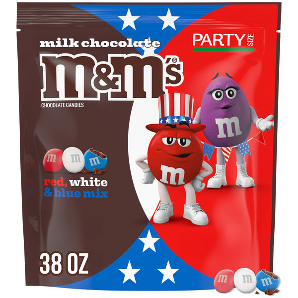 M&M's Red White & Blue Milk Chocolate Candy America Bulk Party Size