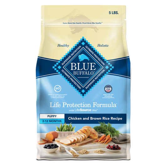 Blue Buffalo Life Protection Formula Natural Puppy Dry Dog Food, Chicken and Brown Rice