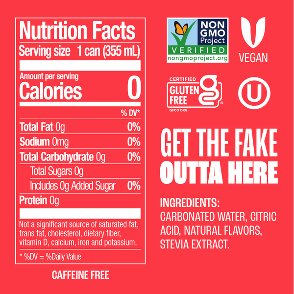 Zevia Soda, Zero Sugar, Fruit Punch