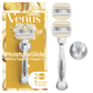 Venus Moisture glide Women's Razor Handle, 2 Blade Refills + Shower Holder