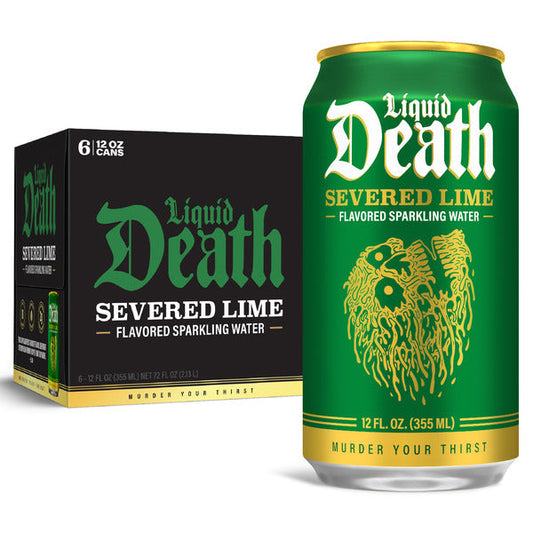 Liquid Death Soda-Flavored Sparkling Water, Severed Lime