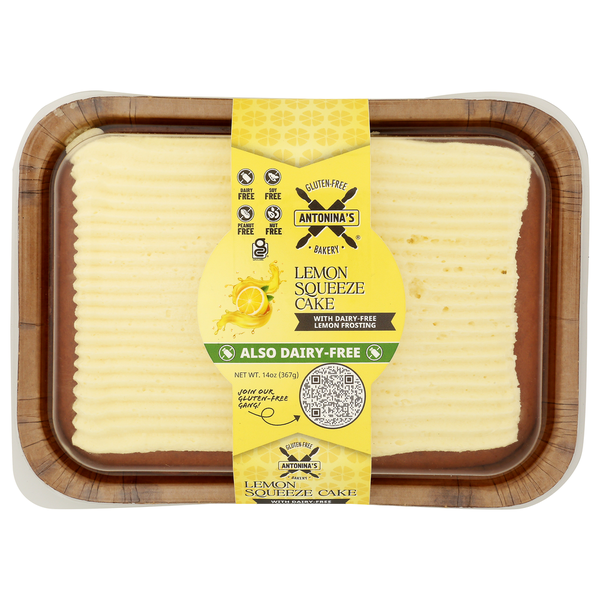 Antonina's Gluten-free Bakery Cake Mini Sheet Lemon Squeeze Gf,Df, 14Oz, 9Pk