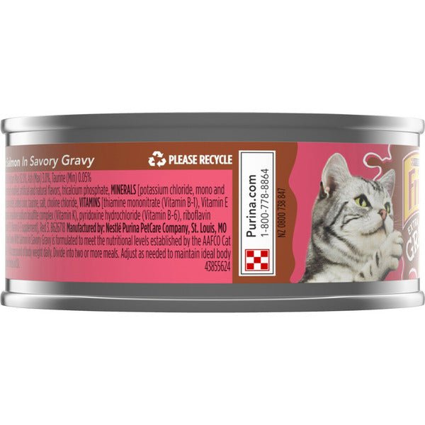Purina Friskies Gravy Wet Cat Food, Extra Gravy Chunky With Salmon in Savory Gravy