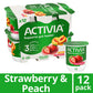 Activia Probiotic Blended Lowfat Yogurt Peach & Strawberry