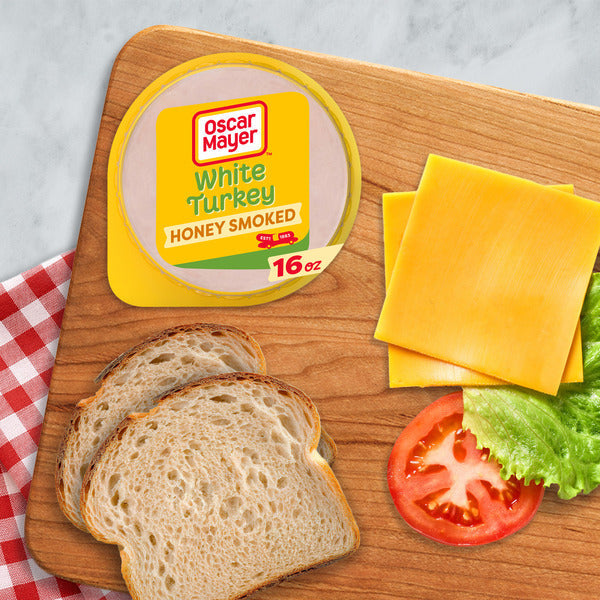 Oscar Mayer Lean Honey Smoked White Turkey Sliced Deli Sandwich Lunch Meat