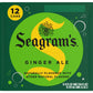 Seagram's Ginger Ale Soda Soft Drinks Fridge Pack Cans