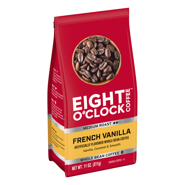 Eight O’Clock Medium Roast Whole Bean 100% Arabica French Vanilla Coffee