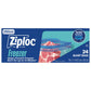 Ziploc Quart Freezer Storage Bags, Stay Open Design, Easy to Fill