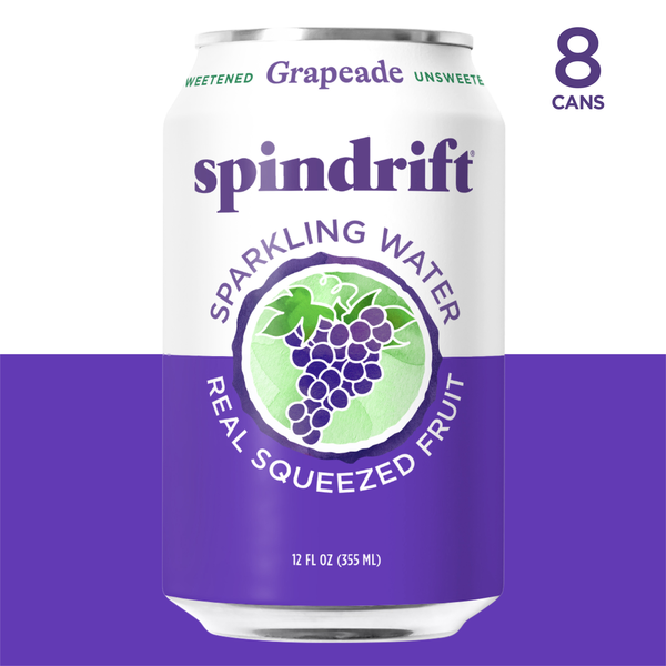 Spindrift Unsweetened Grapeade Sparkling Water