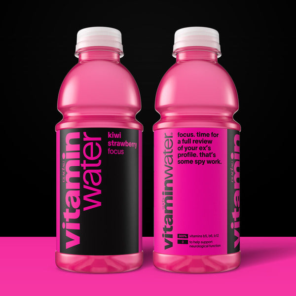 Vitaminwater Focus Kiwi Strawberry Flavored Water Beverage Bottle