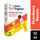 Pure Organic Strawberry Banana Layered Fruit Bars, Gluten Free, 12 Count