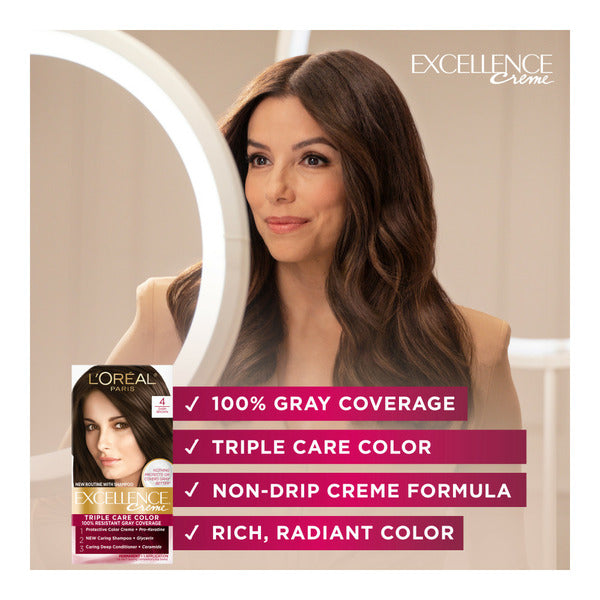 L'Oreal Creme Permanent Triple Care Hair Color, 8G Medium Golden Blonde