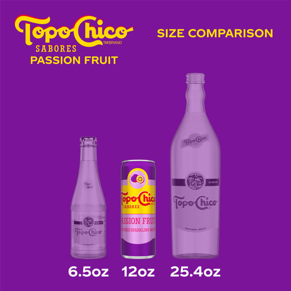 Topo Chico Sabores Passionfruit Sparkling Water Cans