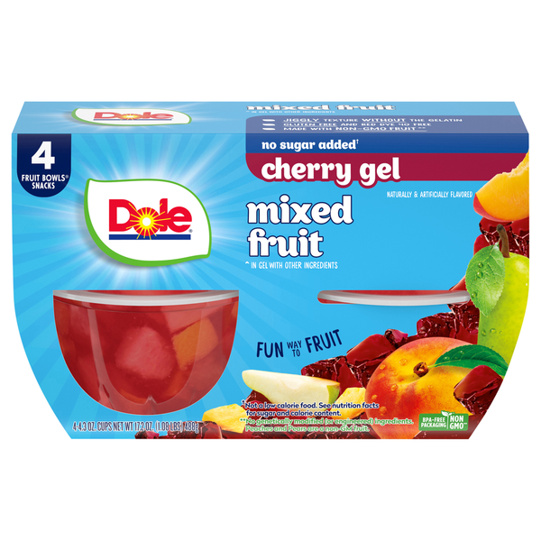 Dole Mixed Fruit in Cherry Gel Cups
