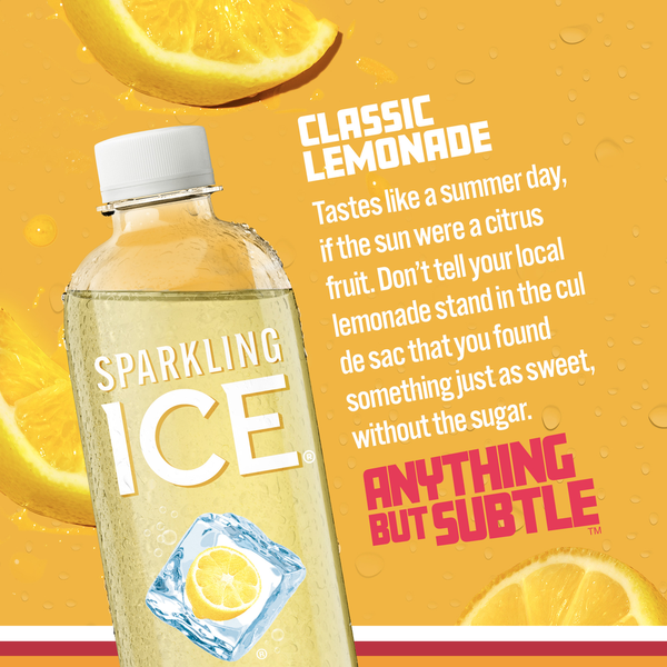 Sparkling Ice® Sparkling Water, Zero Sugar, Classic Lemonade