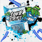 SOUR STRIPS Blue Raspberry Flavored Chewy, Candy Bag, 3.4 oz
