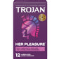 Trojan Her Pleasure Lubricated Latex Condoms