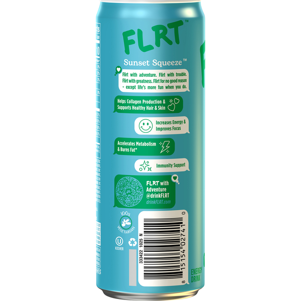 Flrt Zero Sugar Sunset Squeeze Energy Drink