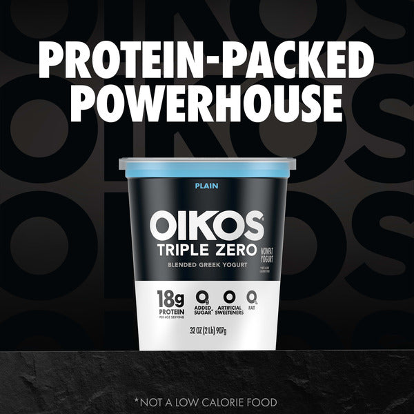 Oikos Zero Plain Nonfat Greek Yogurt Tub
