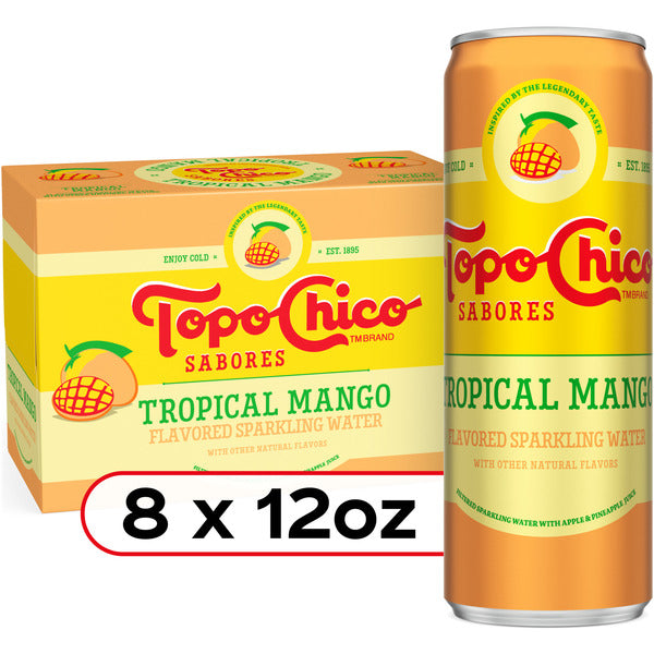 Topo Chico Sabores Tropical Mango Sparkling Water Cans