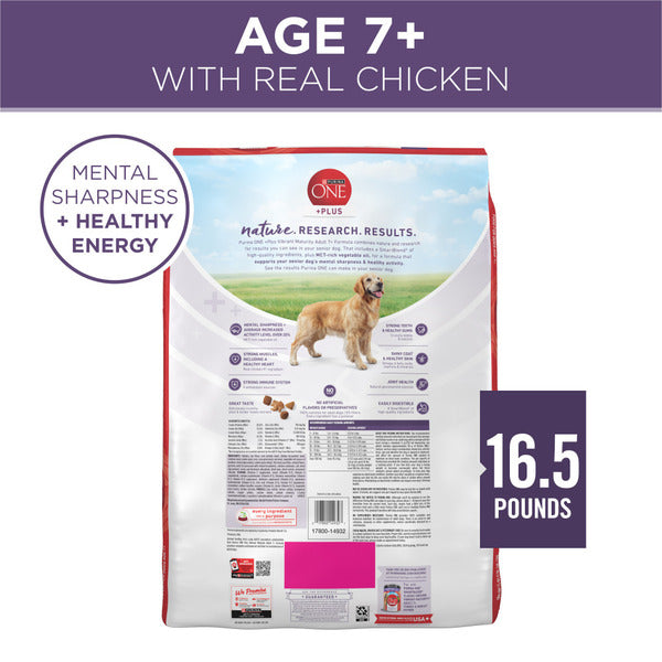 Purina ONE High Protein Dry Senior Dog Food Plus Vibrant Maturity Adult 7 Plus Formula