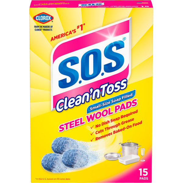S.O.S. Clean ‘n Toss Steel Wool Soap Pads