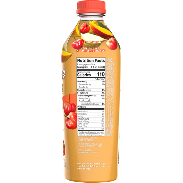 Bolthouse Farms 100% Fruit Juice Smoothie, Mango Cherry, Immunity