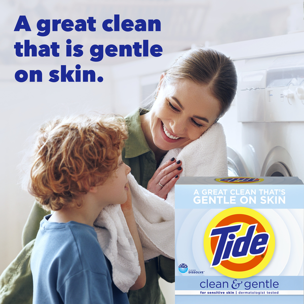 Tide Clean and Gentle Powder Laundry Detergent, Unscented