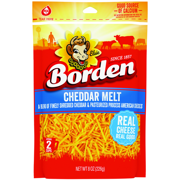 Borden Finely Shredded Cheese, Cheddar Melt