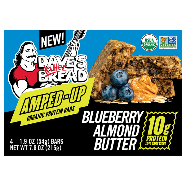 Dave's Killer Bread Organic Amped-Up Blueberry Almond Butter Protein Bars
