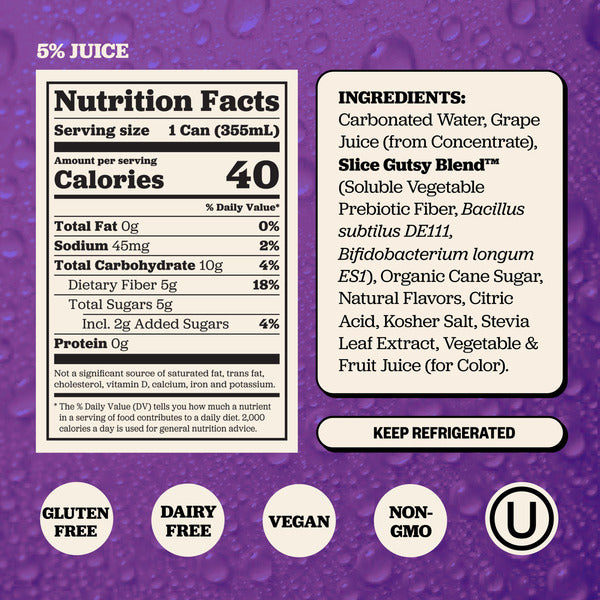 Slice Grape Healthy Soda