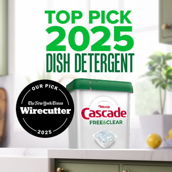 Cascade Free & Clear Dishwasher Pods, Lemon Essence