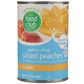 Food Club Yellow Cling Sliced Peaches In A Blend Of Peach & Pear 100% Juice From Concentrate