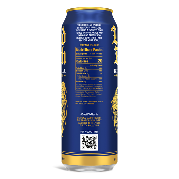 Liquid Death Soda-Flavored Sparkling Water, Killer Cola