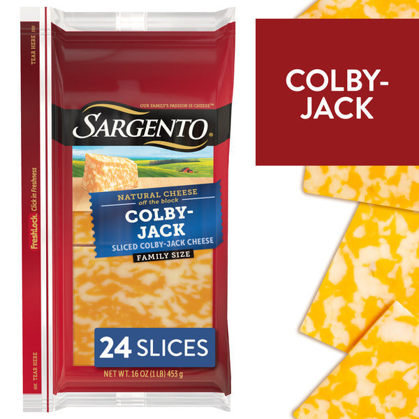 Sargento Natural Colby-Jack Sliced Cheese, 24 Slices