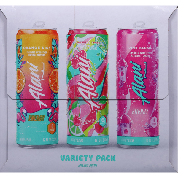 Alani Nu Orange Kiss/Cherry Twists/Pink Slush Energy Drink