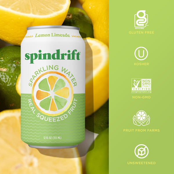 Spindrift Unsweetened Lemon Limeade Sparkling Water