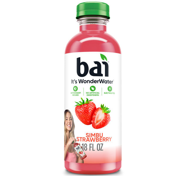Bai Antioxidant Infused Water Beverage, Simbu Strawberry, 18 Fluid Ounce Bottle