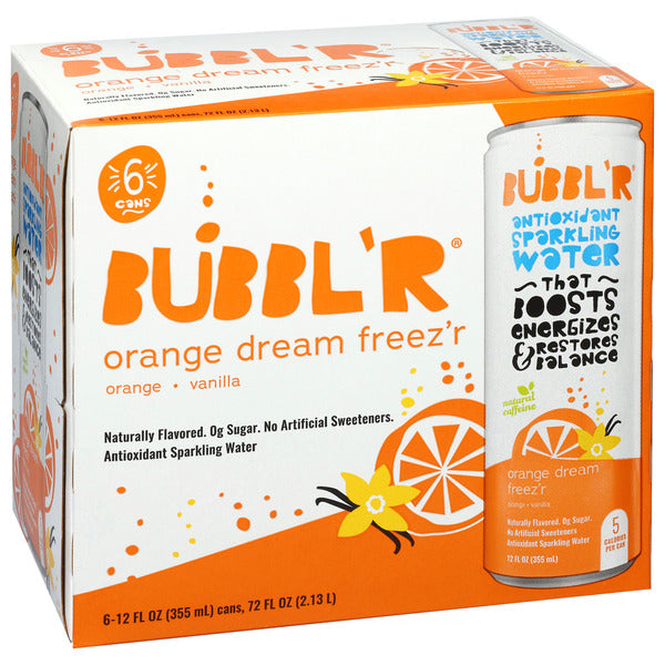 BUBBL’R Antioxidant Sparkling Water, orange dream freez'r
