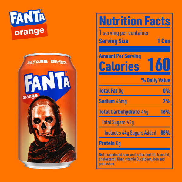 Fanta Orange Soda Fridge Pack Cans