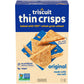 TRISCUIT Thin Crisps Original Whole Grain Wheat Crackers, Vegan Snacks, Lunch Snacks 7 oz