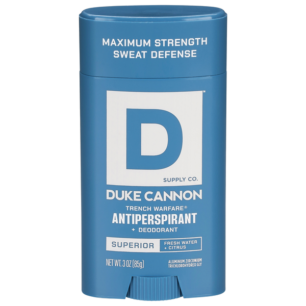 Duke Cannon Supply Co. Antiperspirant + Deodorant, Superior/Fresh Water + Citrus