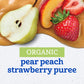 Gerber Stage 2 Baby Food Organic Pear Peach Strawberry Puree Pouch